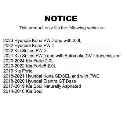 [Avant] Kit de disque (percé rainuré revêtu) et plaquette (semi-métallique) de frein pour Kia Soul Hyundai Kona Forte Elantra GT Seltos Forte5 KDF-100622