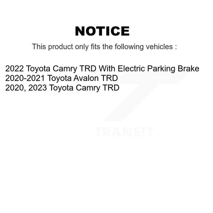 [Avant + Arrière] Kit de disque (percé rainuré revêtu) et plaquette (semi-métallique) de frein pour Toyota Camry Avalon TRD KDF-100677