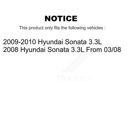 [Avant + Arrière] Kit de disque (percé rainuré revêtu) et plaquette (semi-métallique) de frein pour Hyundai Sonata 3.3L KDF-100815
