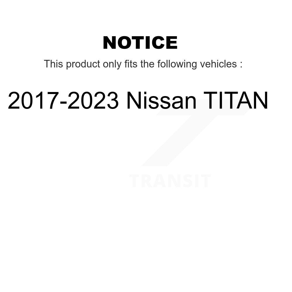 [Avant + Arrière] Kit de disque (percé rainuré revêtu) et plaquette (semi-métallique) de frein pour 2017-2023 Nissan TITAN KDF-100822