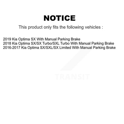[Avant + Arrière] Kit de disque (percé rainuré revêtu) et plaquette (semi-métallique) de frein pour Kia Optima avec Manual Parking KDF-100846