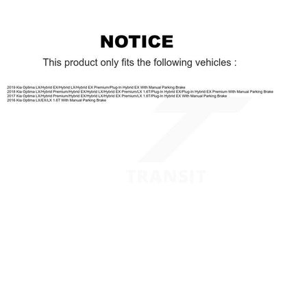 [Avant + Arrière] Kit de disque (percé rainuré revêtu) et plaquette (semi-métallique) de frein pour Kia Optima avec Manual Parking KDF-100864