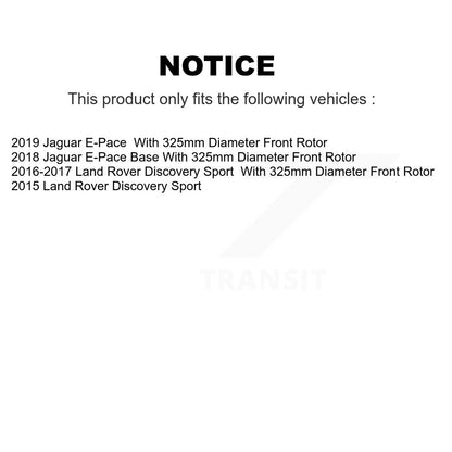[Avant + Arrière] Kit de disque (percé rainuré revêtu) et plaquette (semi-métallique) de frein pour Land Rover Discovery Sport Jaguar E-Pace KDF-100963
