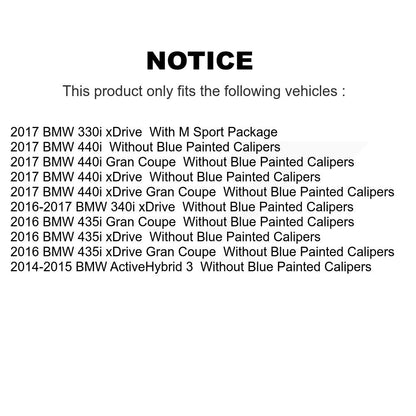 [Avant + Arrière] Kit de disque (percé rainuré revêtu) et plaquette (semi-métallique) de frein pour BMW 330i xDrive 340i 435i 440i Gran Coupe ActiveHybrid 3 KDF-100970