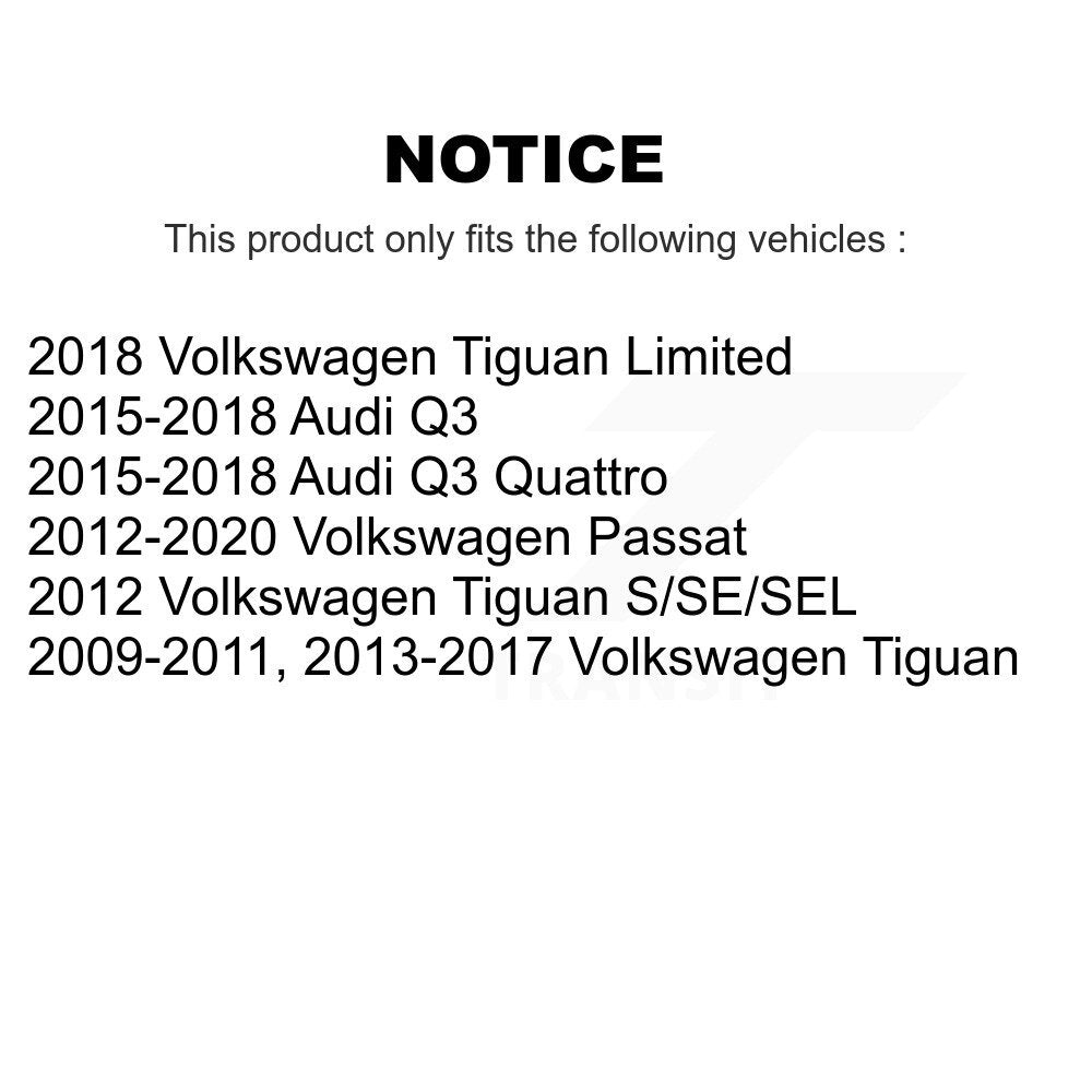 [Avant] Kit de disque (percé rainuré revêtu) et plaquette (semi-métallique) de frein pour Volkswagen Passat Tiguan Audi Q3 Quattro Limited KDS-100072