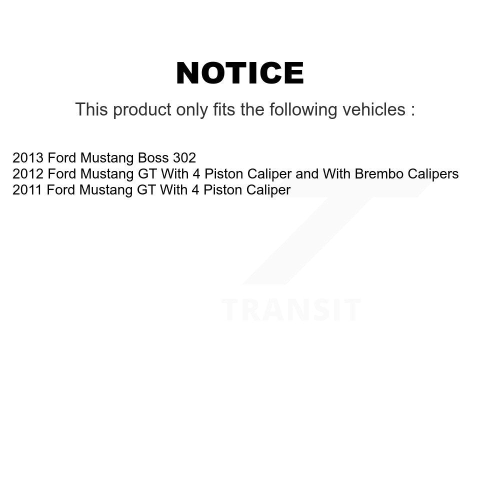 [Avant + Arrière] Kit de disque (percé rainuré revêtu) et plaquette (semi-métallique) de frein pour Ford Mustang KDS-100200