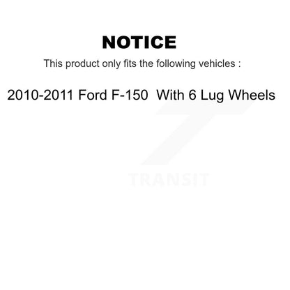 [Avant + Arrière] Kit de disque (percé rainuré revêtu) et plaquette (semi-métallique) de frein pour 2010-2011 Ford F-150 avec 6 Lug Wheels KDS-100202