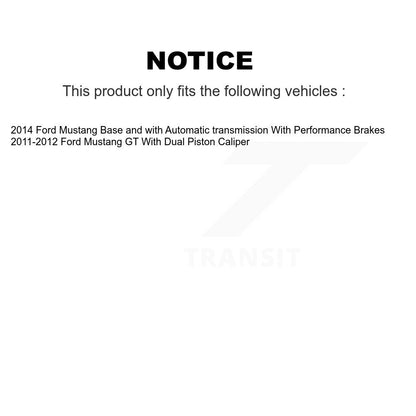 [Avant + Arrière] Kit de disque (percé rainuré revêtu) et plaquette (semi-métallique) de frein pour Ford Mustang KDS-100212