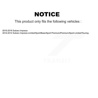 [Avant + Arrière] Kit de disque (percé rainuré revêtu) et plaquette (semi-métallique) de frein pour Subaru Impreza KDS-100246