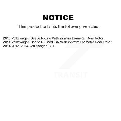 [Avant + Arrière] Kit de disque (percé rainuré revêtu) et plaquette (semi-métallique) de frein pour Volkswagen Beetle GTI KDS-100271