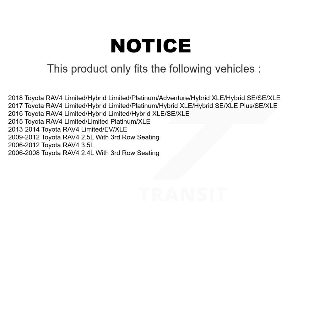 [Avant + Arrière] Kit de disque (percé rainuré revêtu) et plaquette (semi-métallique) de frein pour Toyota RAV4 KDS-100283