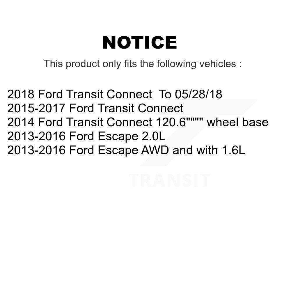 [Avant + Arrière] Kit de disque (percé rainuré revêtu) et plaquette (semi-métallique) de frein pour Ford Escape Connect KDS-100295