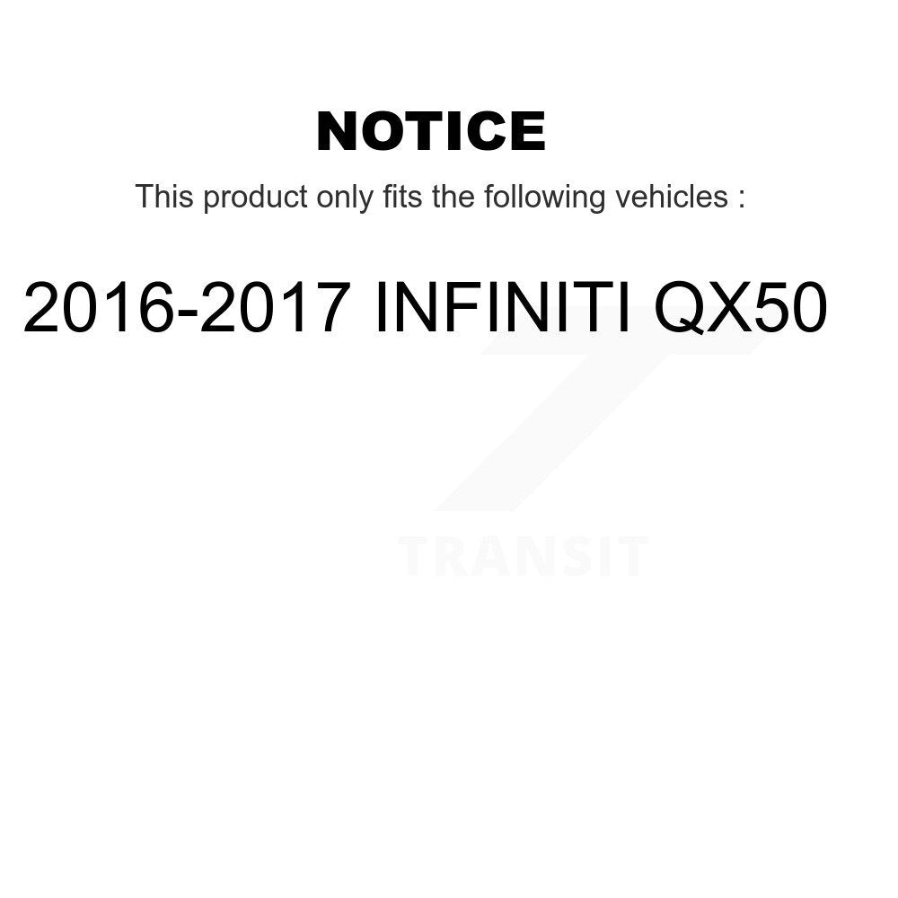 [Avant + Arrière] Kit de disque (percé rainuré revêtu) et plaquette (semi-métallique) de frein pour 2016-2017 INFINITI QX50 KDS-100357