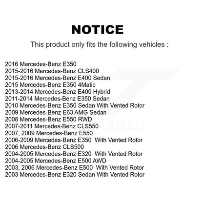 [Arrière] Kit de disque (percé rainuré revêtu) et plaquette (semi-métallique) de frein pour Mercedes-Benz E350 E320 E500 CLS550 E400 CLS500 CLS400 E550 E63 AMG KDS-100438