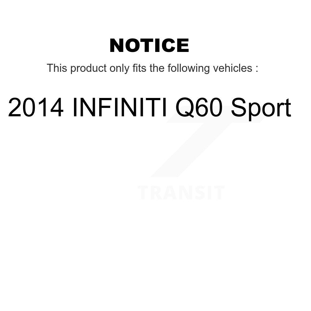 [Arrière] Kit de disque (percé rainuré revêtu) et plaquette (semi-métallique) de frein pour 2014 INFINITI Q60 Sport KDS-100462