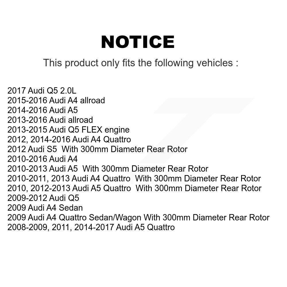 [Arrière] Kit de disque (percé rainuré revêtu) et plaquette (semi-métallique) de frein pour Audi Q5 A4 Quattro A5 allroad S5 KDS-100463