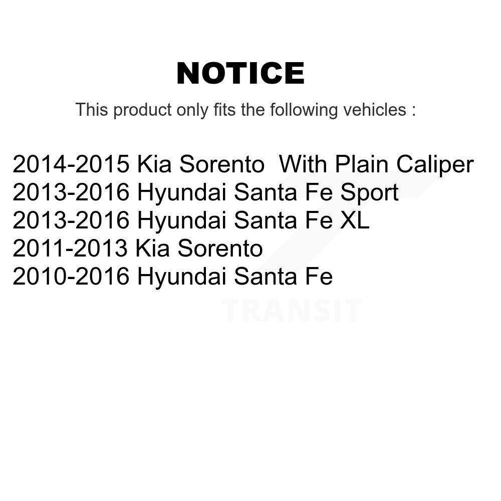 [Arrière] Kit de disque (percé rainuré revêtu) et plaquette (semi-métallique) de frein pour Kia Sorento Hyundai Santa Fe Sport XL KDS-100470