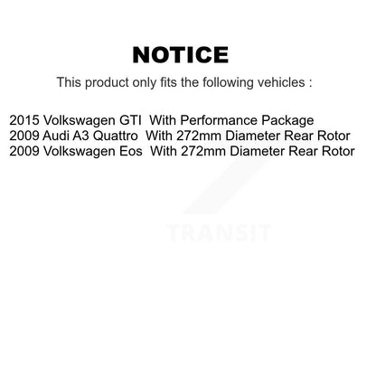 [Arrière] Kit de disque (percé rainuré revêtu) et plaquette (semi-métallique) de frein pour Volkswagen GTI KDS-100473