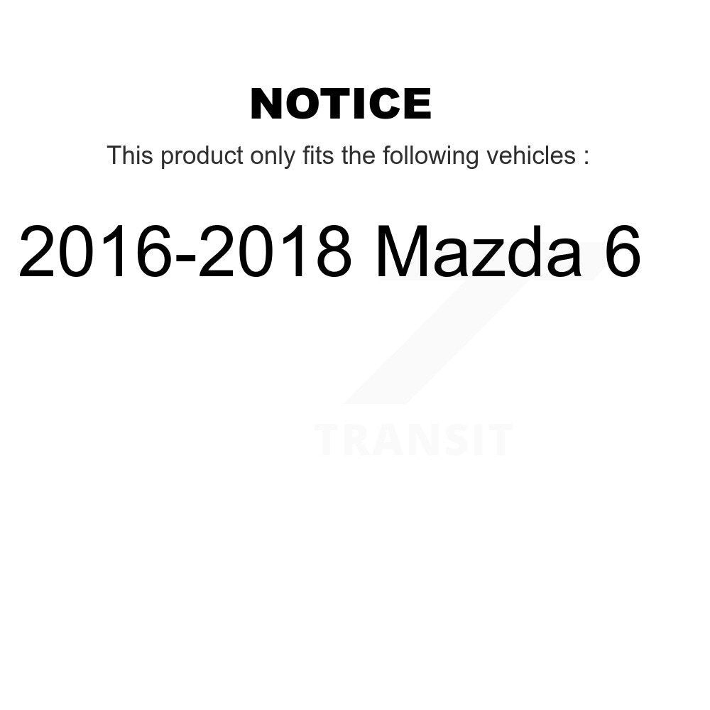 [Avant + Arrière] Kit de disque (percé rainuré revêtu) et plaquette (semi-métallique) de frein pour 2016-2018 Mazda 6 KDS-100552