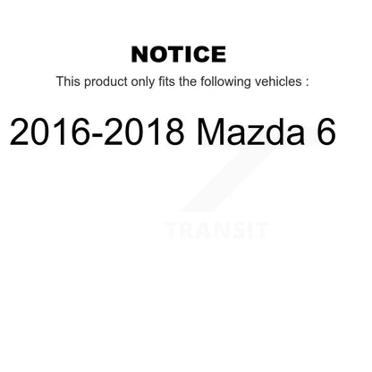 [Avant + Arrière] Kit de disque (percé rainuré revêtu) et plaquette (semi-métallique) de frein pour 2016-2018 Mazda 6 KDS-100552