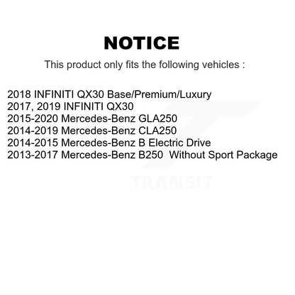 [Avant] Kit de disque (percé rainuré revêtu) et plaquette (semi-métallique) de frein pour Mercedes-Benz GLA250 CLA250 INFINITI QX30 B Electric Drive B250 KDS-100617