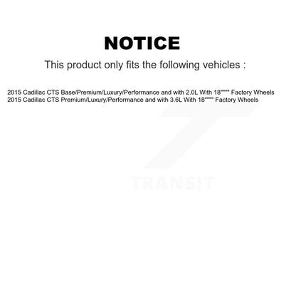 [Avant + Arrière] Kit de disque (percé rainuré revêtu) et plaquette (semi-métallique) de frein pour Cadillac CTS avec 18" Factory Wheels KDS-100624