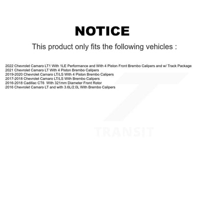 [Avant + Arrière] Kit de disque (percé rainuré revêtu) et plaquette (semi-métallique) de frein pour Chevrolet Camaro KDS-100626