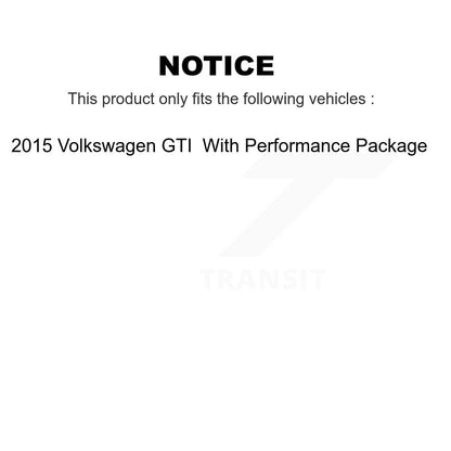 [Avant + Arrière] Kit de disque (percé rainuré revêtu) et plaquette (semi-métallique) de frein pour 2015 Volkswagen GTI avec Performance Package KDS-100628