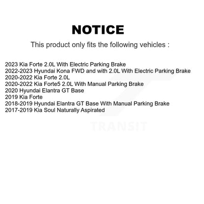 [Avant et Arrière] Disque et plaquette de frein pour Kia Hyundai Forte Kona Soul KDS-100636