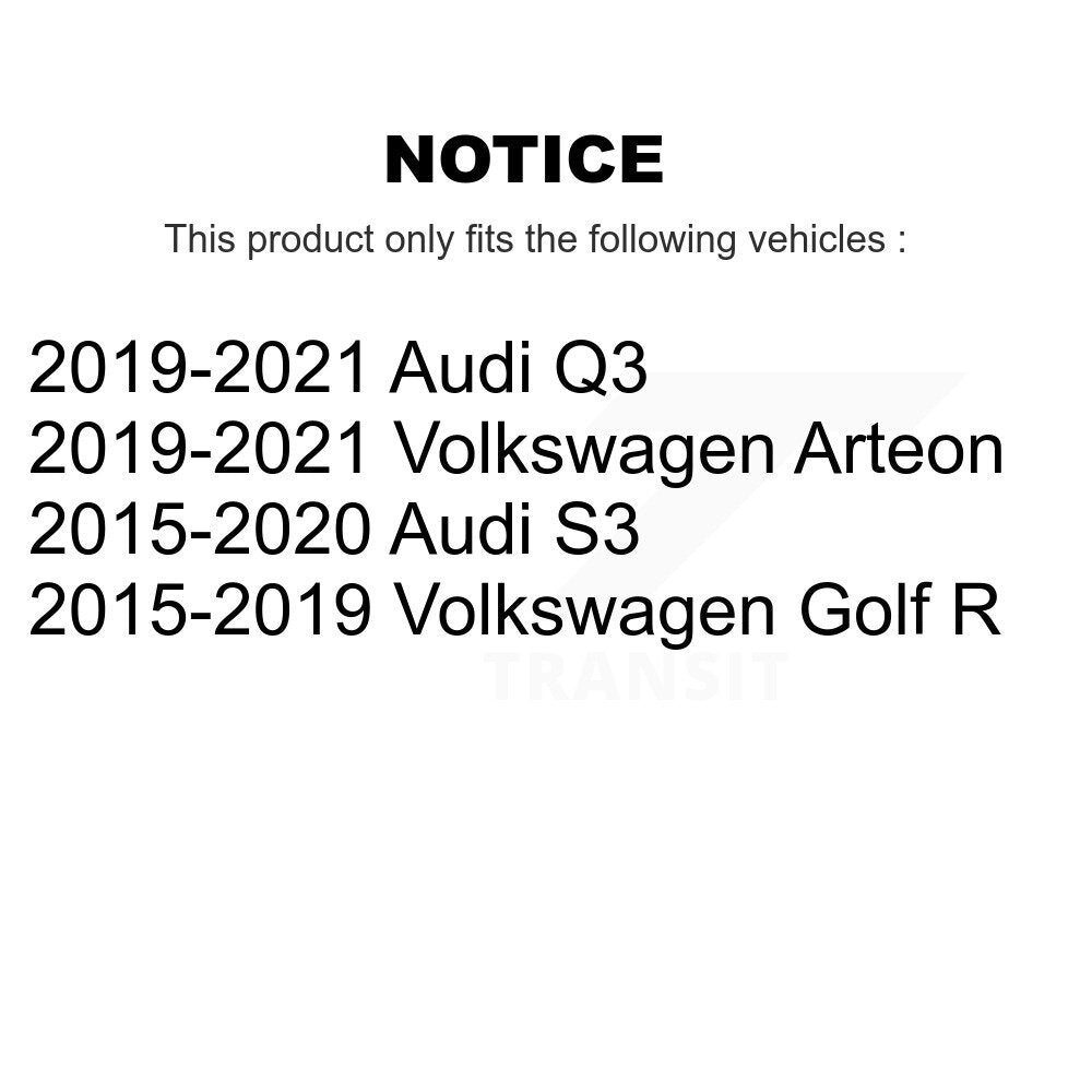 [Avant + Arrière] Kit de disque (percé rainuré revêtu) et plaquette (semi-métallique) de frein pour Audi Volkswagen Golf R S3 Q3 Arteon KDS-100640