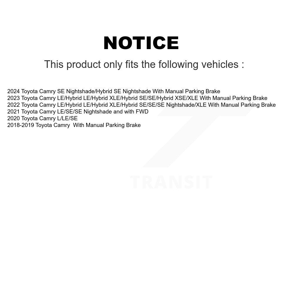 [Avant + Arrière] Kit de disque (percé rainuré revêtu) et plaquette (semi-métallique) de frein pour Toyota Camry KDS-100647
