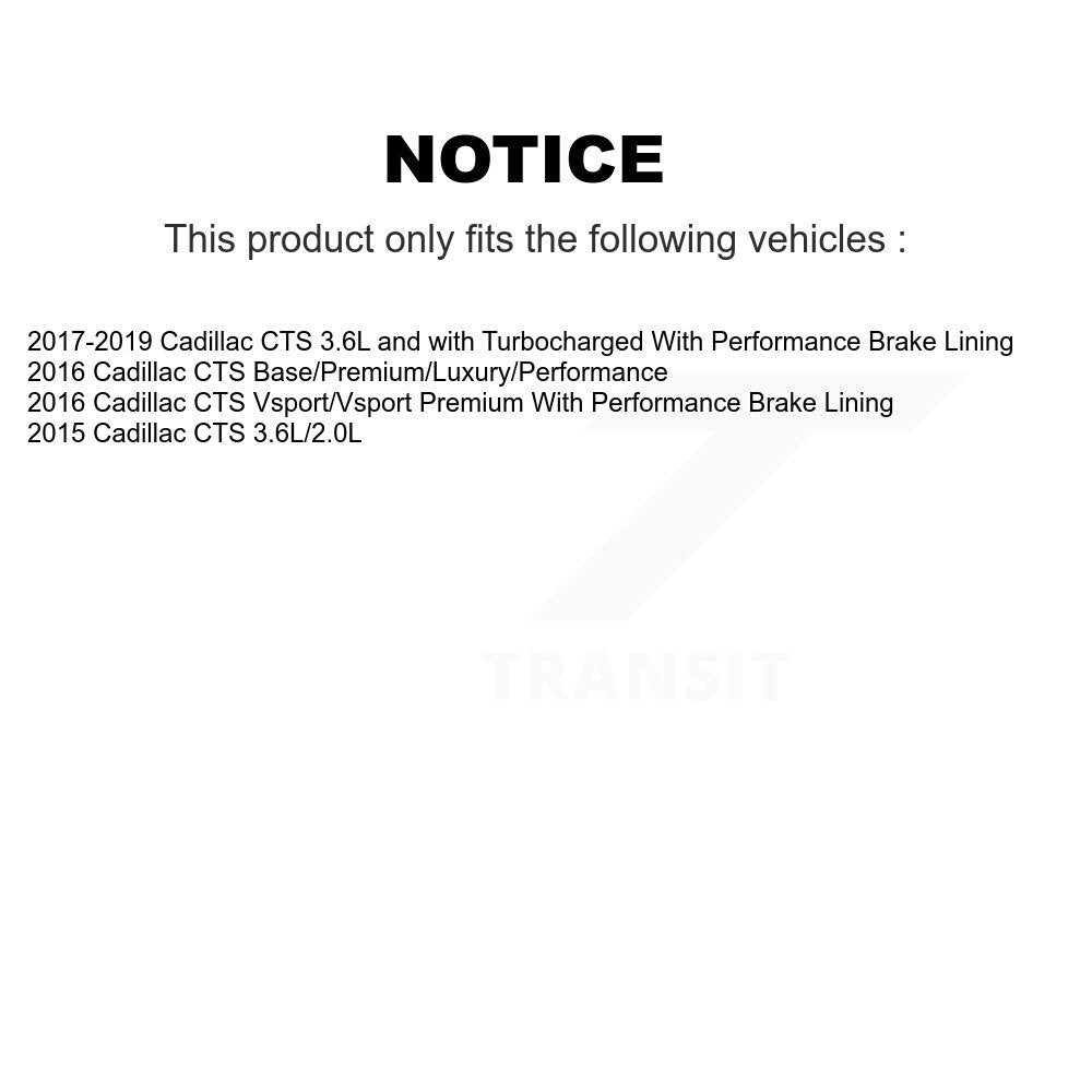 [Arrière] Kit de disque (percé rainuré revêtu) et plaquette (semi-métallique) de frein pour Cadillac CTS KDS-100649