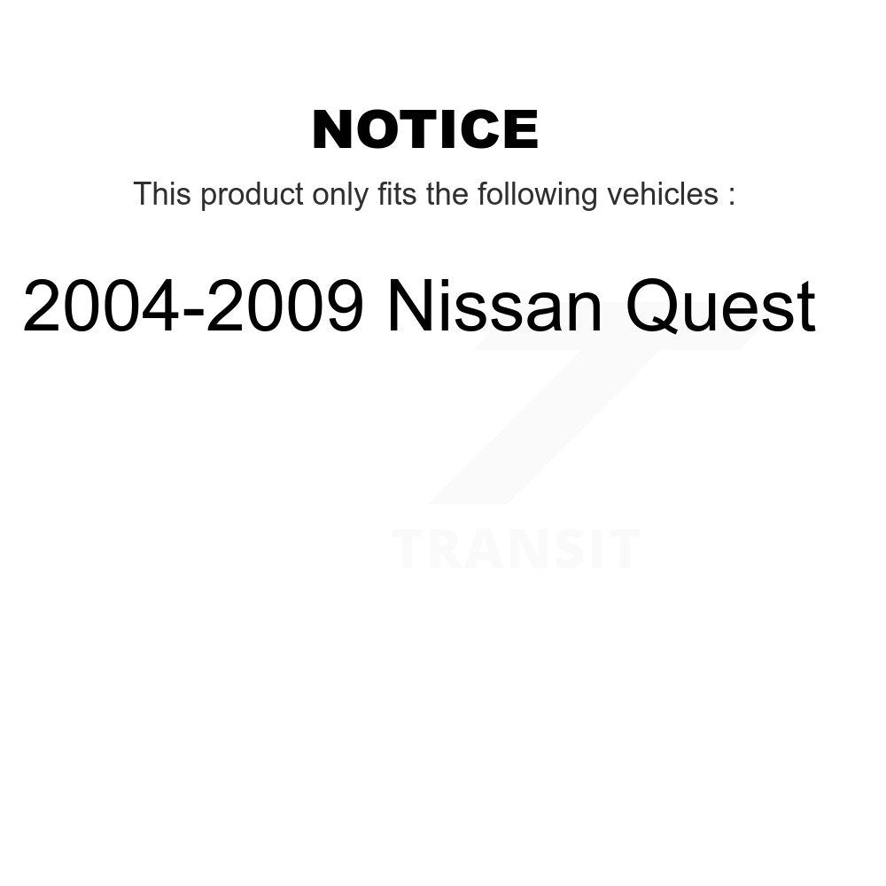 [Avant + Arrière] Kit de disque (percé rainuré revêtu) et plaquette (semi-métallique) de frein pour 2004-2009 Nissan Quest KDS-100721