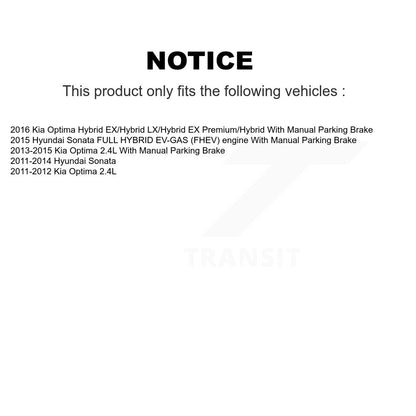 [Avant + Arrière] Kit de disque (percé rainuré revêtu) et plaquette (semi-métallique) de frein pour Hyundai Sonata Kia Optima KDS-100732