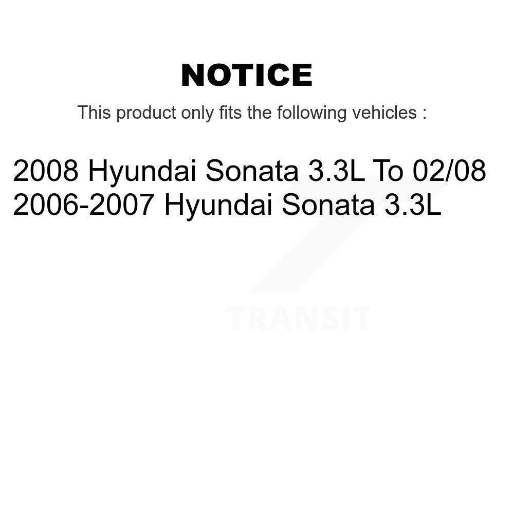 [Avant + Arrière] Kit de disque (percé rainuré revêtu) et plaquette (semi-métallique) de frein pour Hyundai Sonata 3.3L KDS-100735