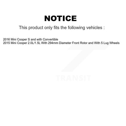 [Avant + Arrière] Kit de disque (percé rainuré revêtu) et plaquette (semi-métallique) de frein pour Mini Cooper KDS-100772