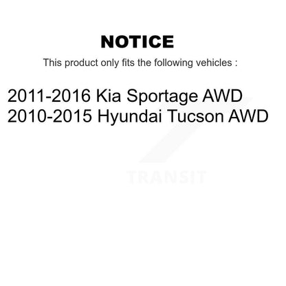 [Arrière] Kit de disque (percé rainuré revêtu) et plaquette (semi-métallique) de frein pour Hyundai Tucson Kia Sportage AWD KDS-100791