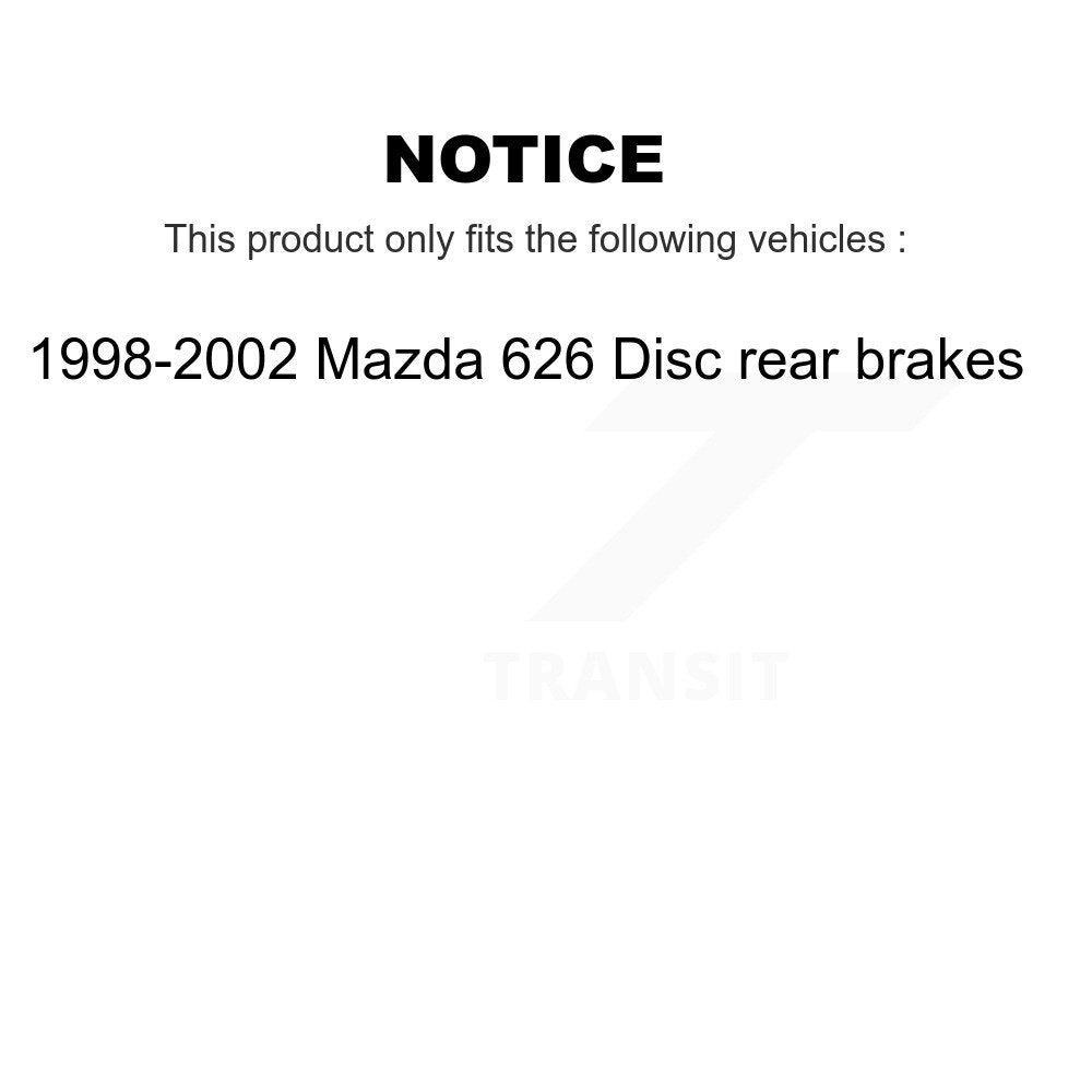 [Arrière] Kit de disque (percé rainuré revêtu) et plaquette (semi-métallique) de frein pour 1998-2002 Mazda 626 rear brakes KDS-100796