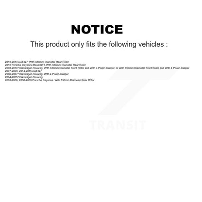 [Arrière] Kit de disque (percé rainuré revêtu) et plaquette (semi-métallique) de frein pour Audi Q7 Porsche Cayenne Volkswagen Touareg KDS-100799