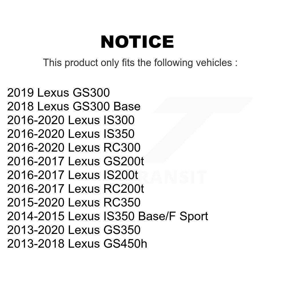 [Arrière] Kit de disque (percé rainuré revêtu) et plaquette (semi-métallique) de frein pour Lexus GS350 IS300 IS200t IS350 RC350 RC300 RC200t GS300 GS200t GS450h KDS-100819
