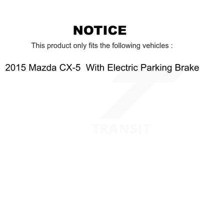 [Avant + Arrière] Kit de disque (percé rainuré revêtu) et plaquette (semi-métallique) de frein pour 2015 Mazda CX-5 avec Electric Parking KDS-100879