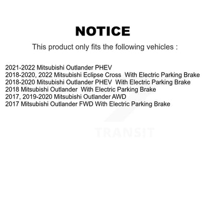 [Arrière] Disque et plaquette de frein pour Mitsubishi Outlander Eclipse Cross KDS-100888