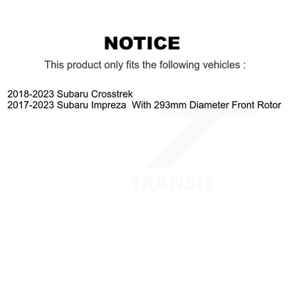 [Avant] Disque et plaquette de frein pour Subaru Crosstrek Impreza KDS-101021