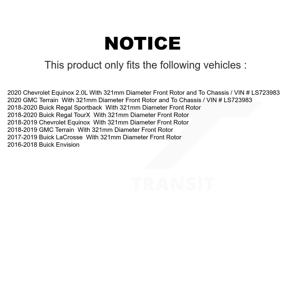 [Avant] Disque et plaquette de frein pour Chevrolet Equinox GMC Terrain KDS-101049