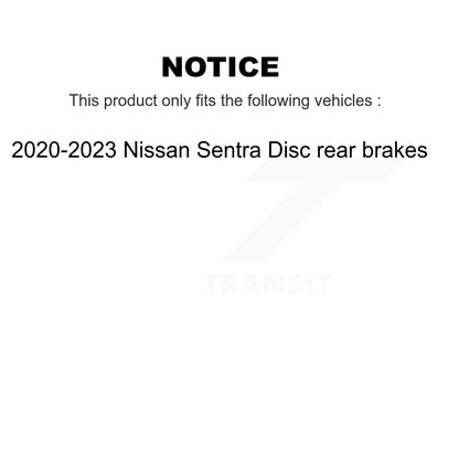 [Arrière] Disque et plaquette de frein pour Nissan Sentra rear brakes KDS-101057