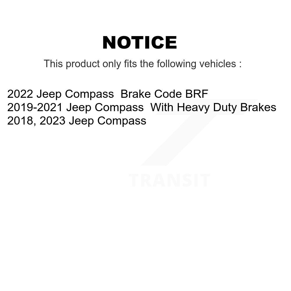 [Arrière] Disque et plaquette de frein pour Jeep Compass KDS-101072