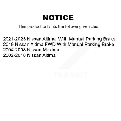 [Arrière] Disque et plaquette de frein pour Nissan Altima KDS-101337