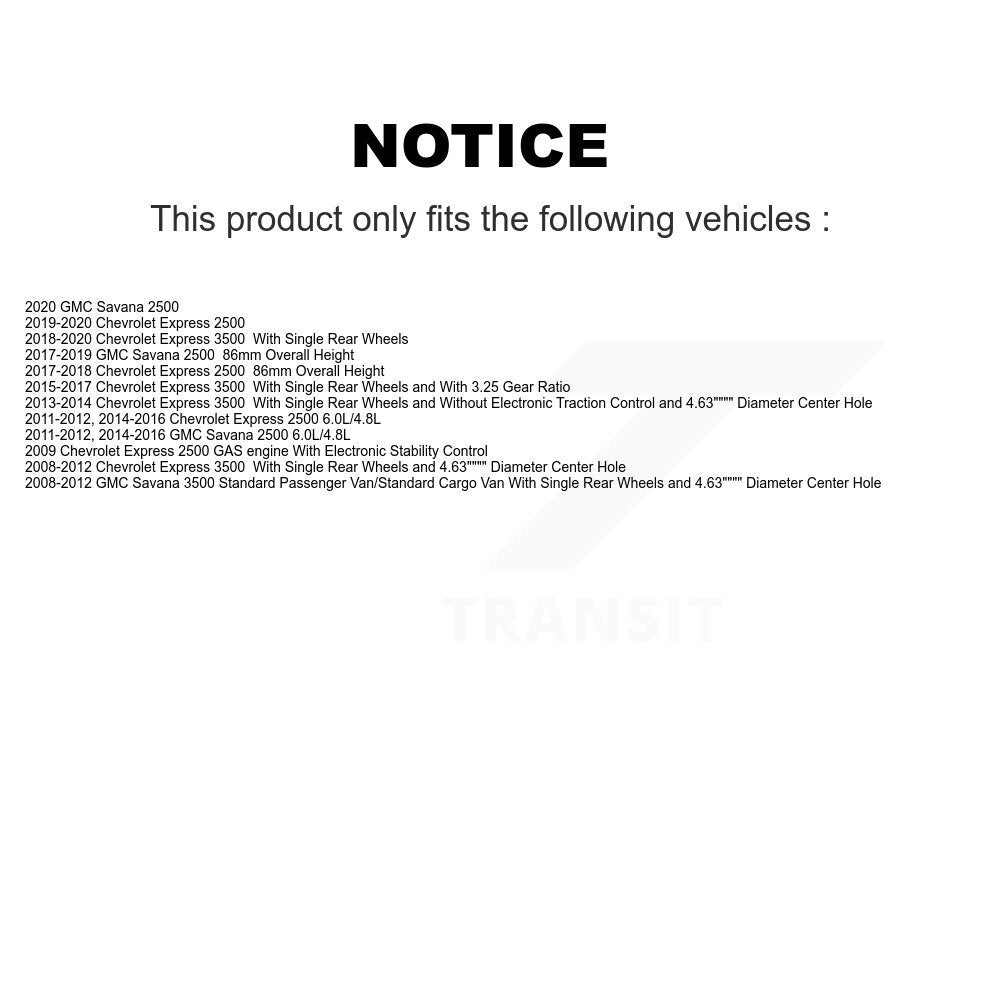 [Arrière] Disque et plaquette de frein pour GMC KDS-101391