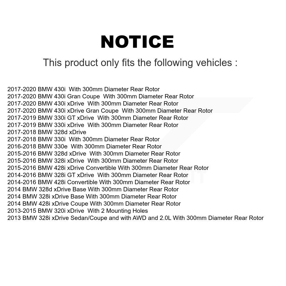 [Arrière] Disque et plaquette de frein pour BMW KDS-101407