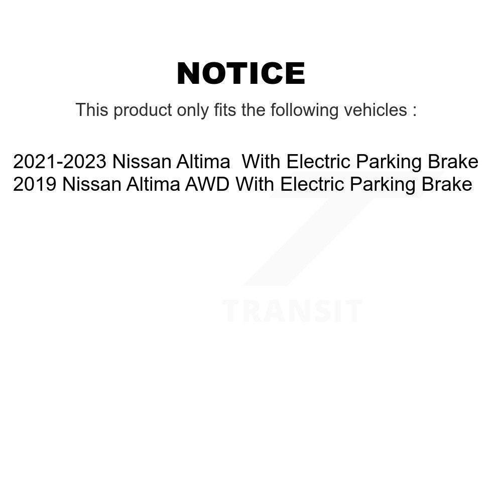 [Arrière] Disque et plaquette de frein pour Nissan Altima KDS-101791